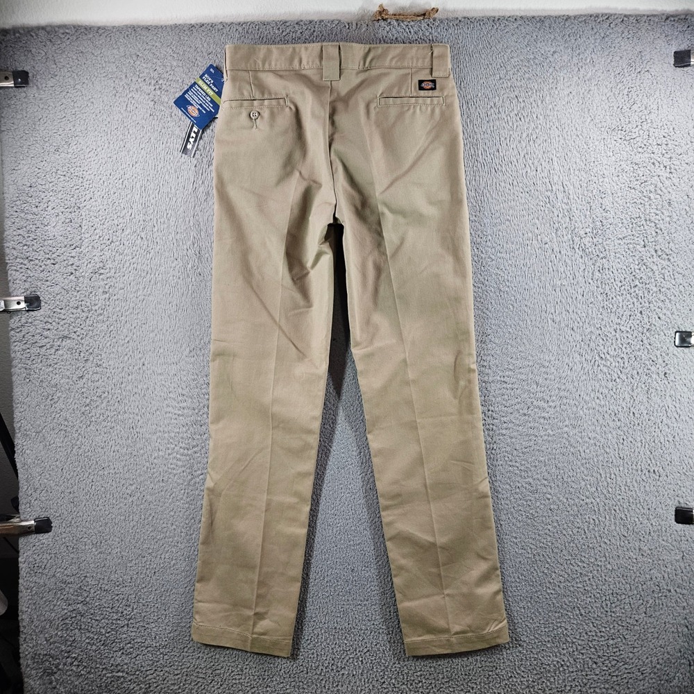 Dickies Boys Flex Pant Slim Fit Tapered Leg Khaki Chino Pants Size 16 NEW - Picture 6 of 13